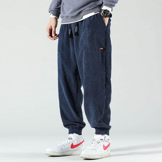 Men's Corduroy Joggers Classic - Fashinoza