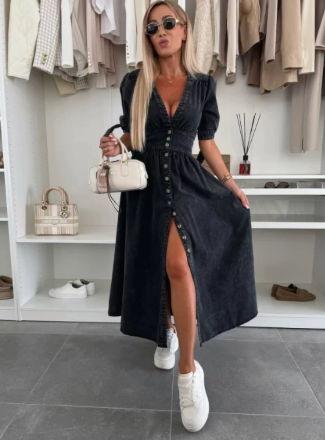 Women's Denim Dress Comfortable Elegant Blue