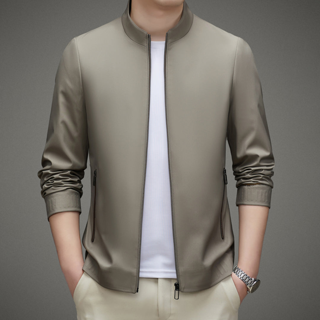 Men's Casual Jacket Rayon Blend Tailored Fit Black