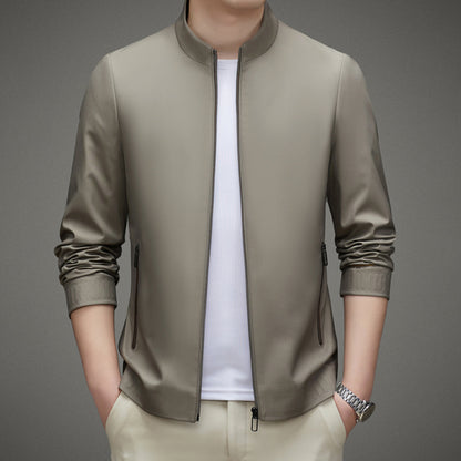 Men's Casual Jacket Rayon Blend Tailored Fit Black