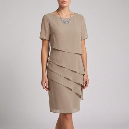 Women's Tiered Ruffle Sleeve Dress
