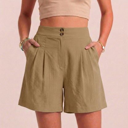 Women's Paperbag Waist Shorts Tailored Pockets