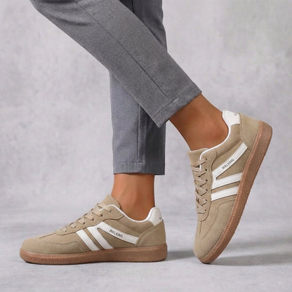 Low- Lace-Up Sneakers Signature Striped Detail