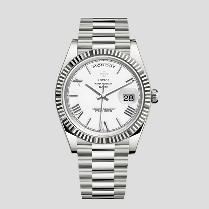 Men's Leather Wristwatch 41mm - Fashinoza