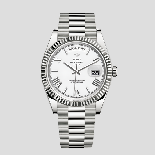 Men's Leather Wristwatch 41mm - Fashinoza
