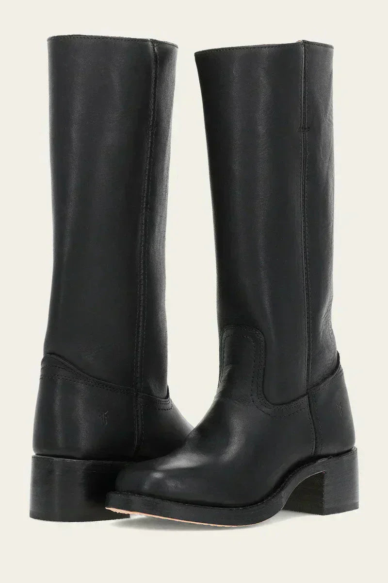 Women's Mid Calf Boots Closed Toe Block Heel