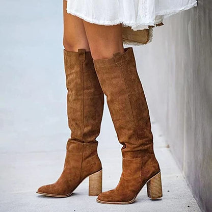 Classic Knee-High Heeled Boots