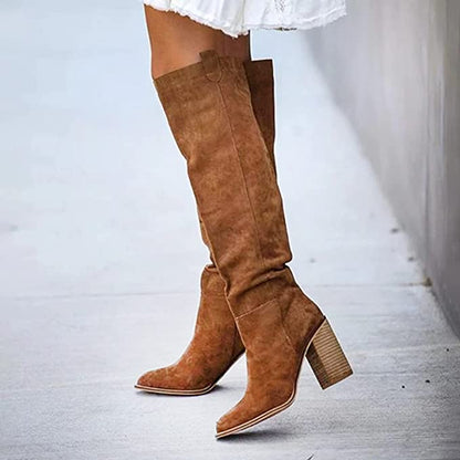 Classic Knee-High Heeled Boots