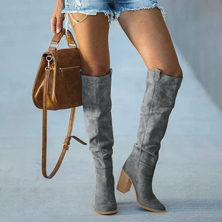 Classic Knee-High Heeled Boots