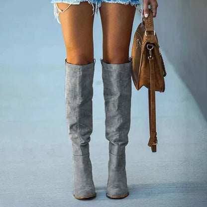 Classic Knee-High Heeled Boots