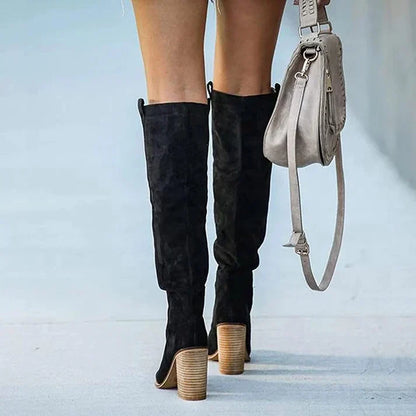 Classic Knee-High Heeled Boots