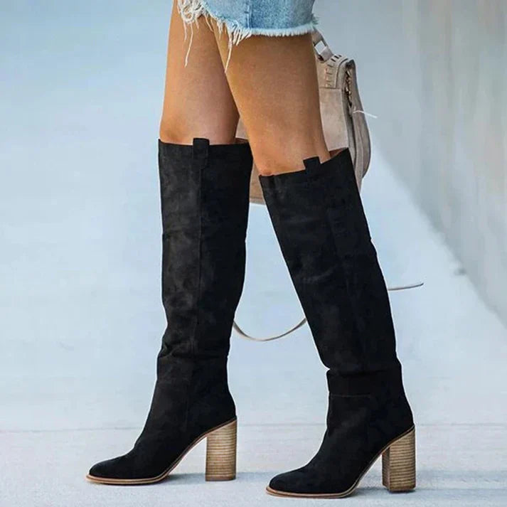 Classic Knee-High Heeled Boots
