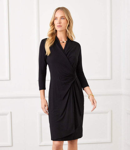 Avelisse | Women’s 3/4 Sleeve Wrap Midi Dress