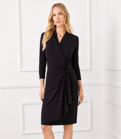 Avelisse | Women’s 3/4 Sleeve Wrap Midi Dress
