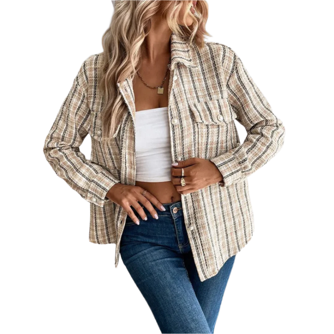 Women's Long Sleeve Blouse Cotton Button Front Casual White - Fashinoza