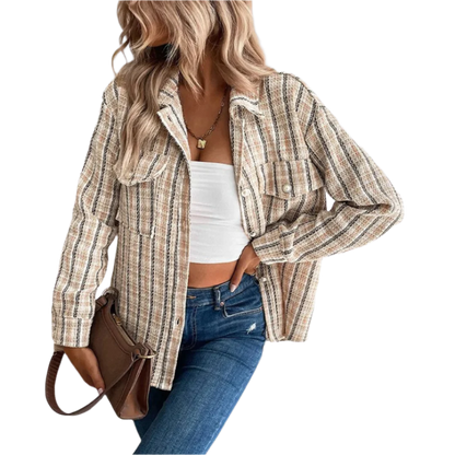 Women's Long Sleeve Blouse Cotton Button Front Casual White
