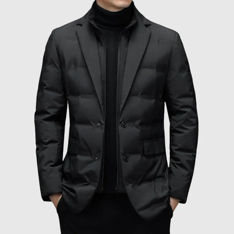 Men's Padded Winter Blazer - Fashinoza