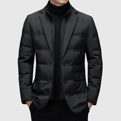 Men's Padded Winter Blazer - Fashinoza