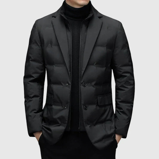 Men's Padded Winter Blazer - Fashinoza
