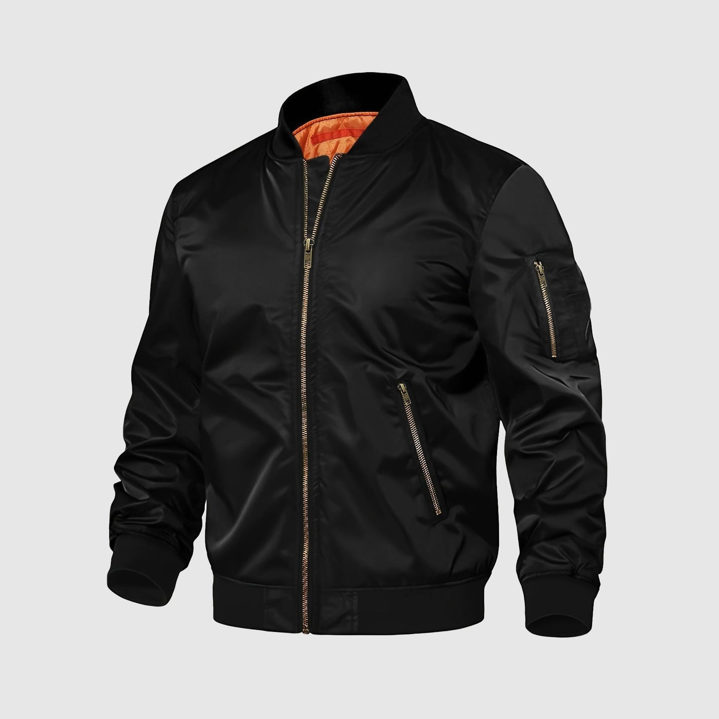 Alessandro Veneti Men's Aviator Leather Jacket - Fashinoza