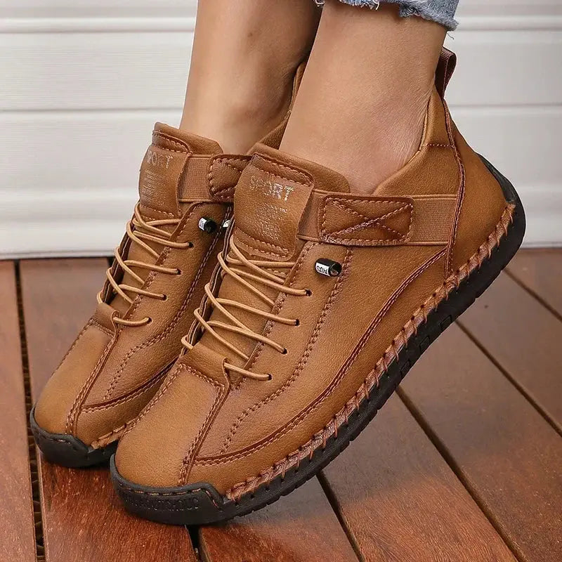 Women's Lace-Up Shoes Retro Comfortable - 
Fashinoza