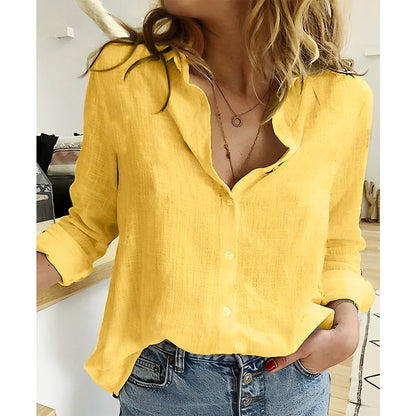 Ella | Women Summer Button Down Blouse Top