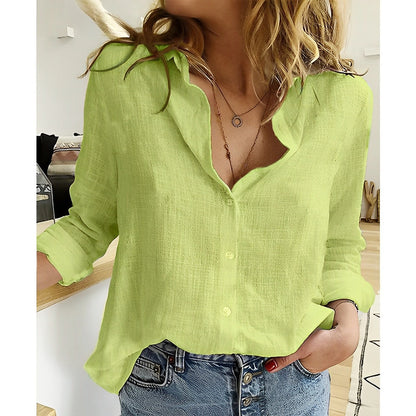 Ella | Women Summer Button Down Blouse Top