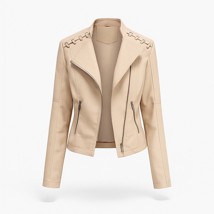 Lea Women's Lambskin Leather Jacket Autumn - 
Fashinoza