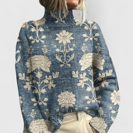 Grace | Womens Nature Print Cozy Knit Sweater