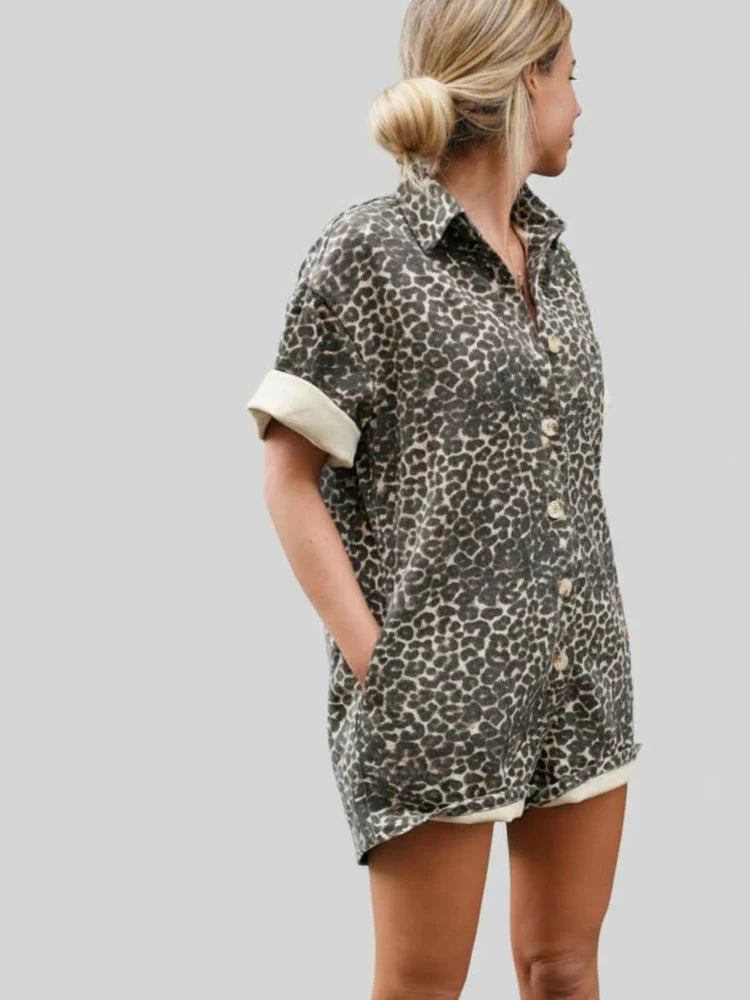 Women's Leopard Romper