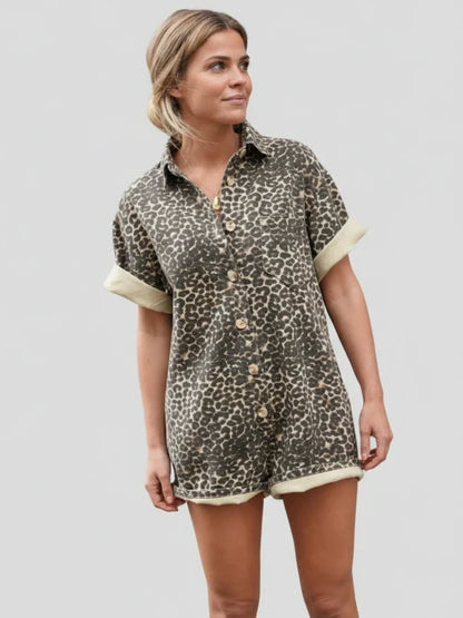 Women's Leopard Romper