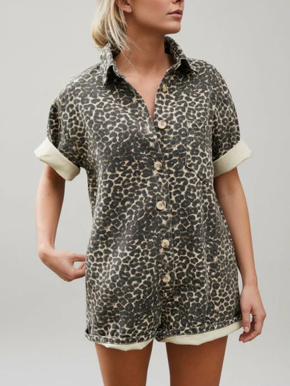 Women's Leopard Romper