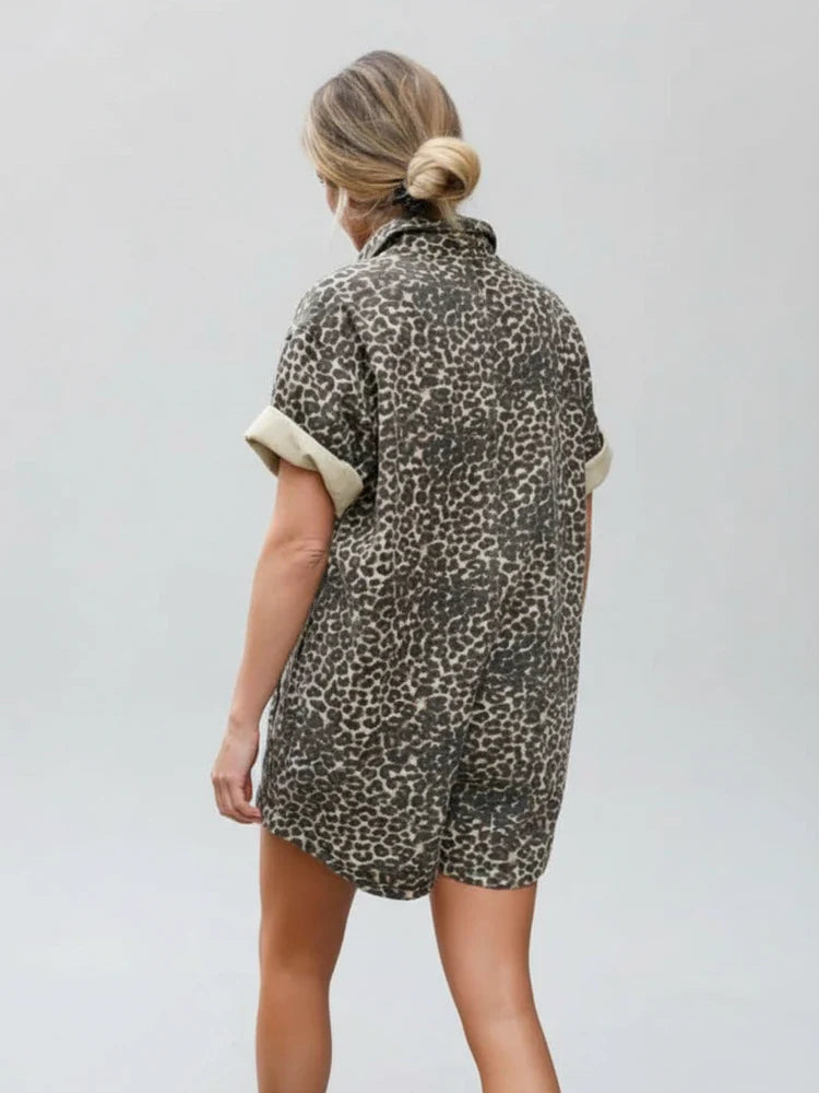 Women's Leopard Romper