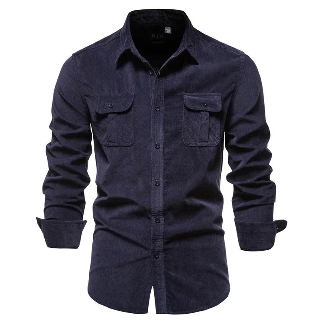 Men's Corduroy Shirt Classic - Fashinoza