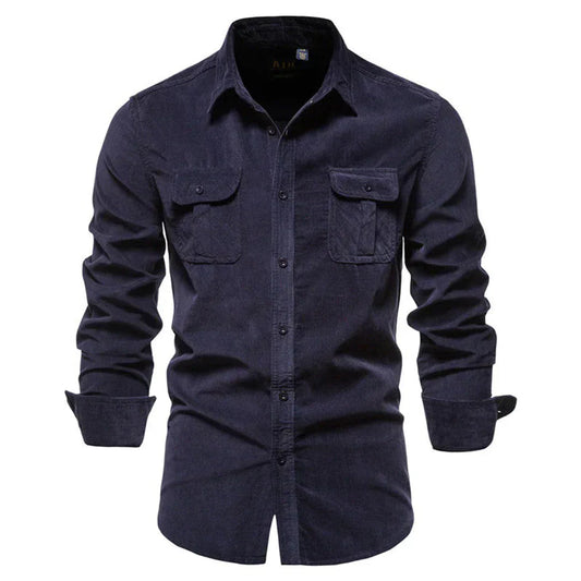 Men's Corduroy Shirt Classic - Fashinoza