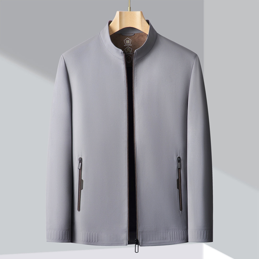 Men's Casual Jacket Rayon Blend Tailored Fit Black