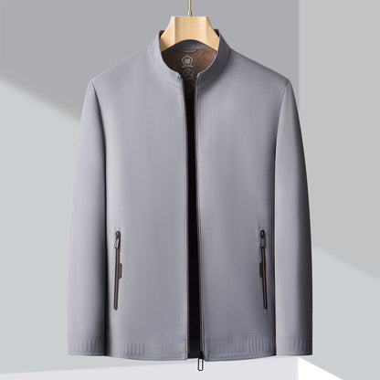 Men's Casual Jacket Rayon Blend Tailored Fit Black