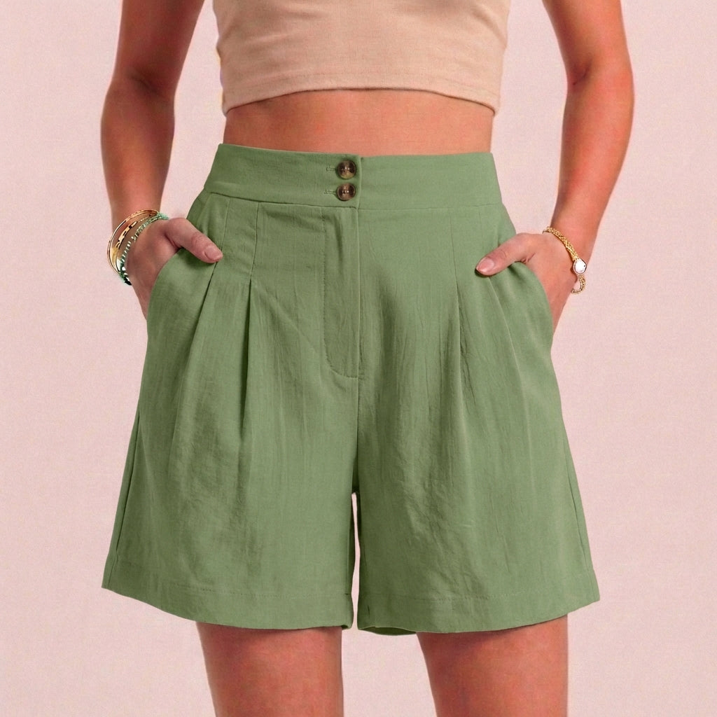 Women's Paperbag Waist Shorts Tailored Pockets