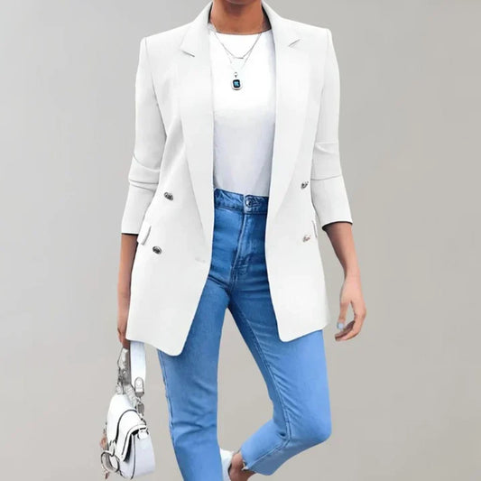 Womens Elegant Blazer Formal Wear - Fashinoza