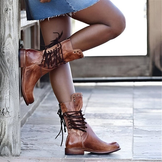 Katherine | Women Spring Lace Up Ankle Boots