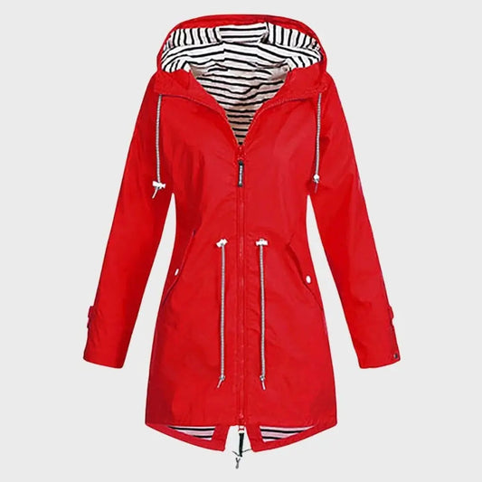 Women's Waterproof Rain Jacket Stylish Functional - 
Fashinoza