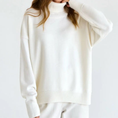 Loose Knitted Turtleneck Sweater for Women – Cozy & Stylish for Fall/Winter 11