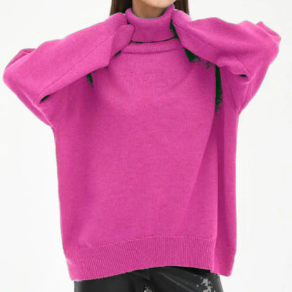 Loose Knitted Turtleneck Sweater for Women – Cozy & Stylish for Fall/Winter 3