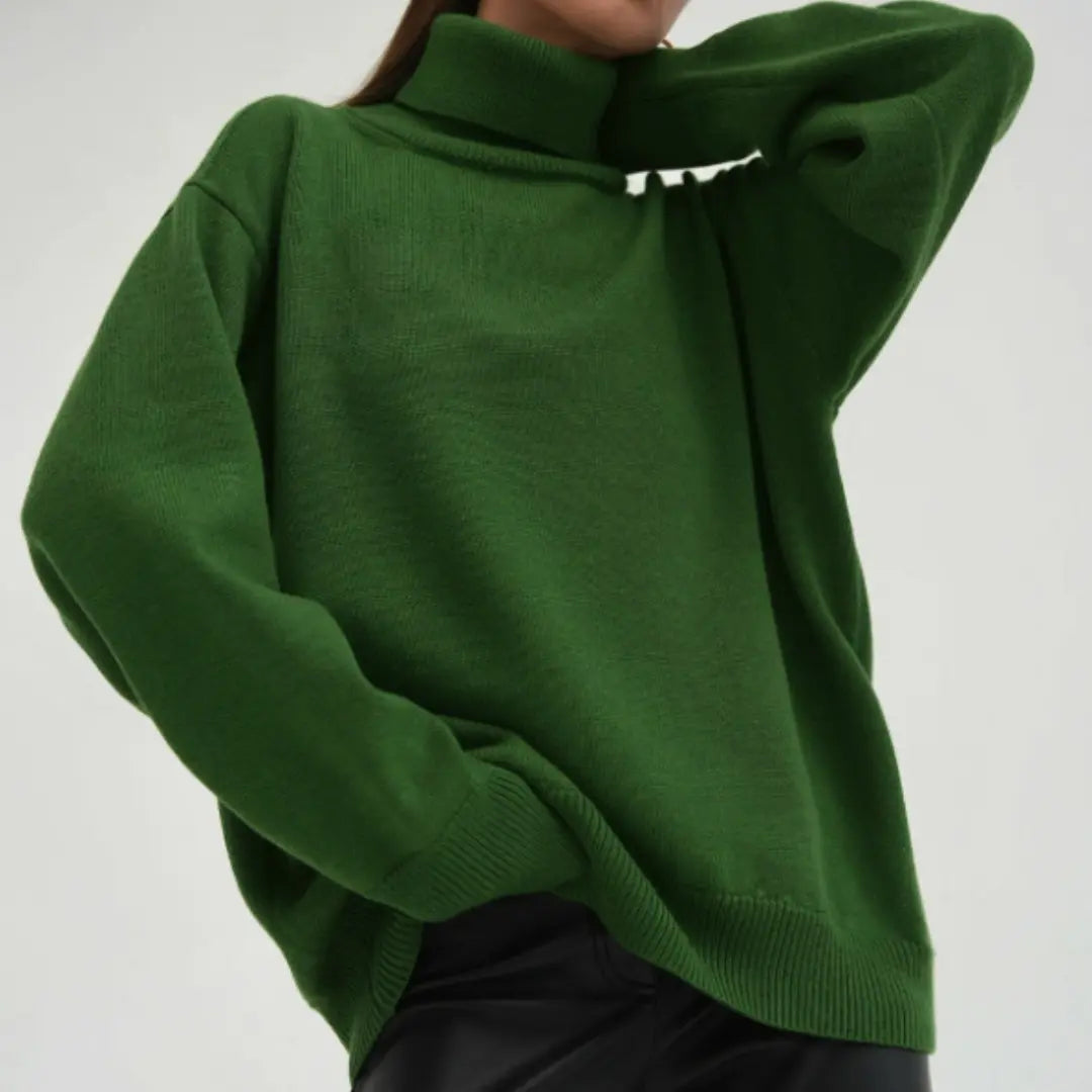 Loose Knitted Turtleneck Sweater for Women – Cozy & Stylish for Fall/Winter 5