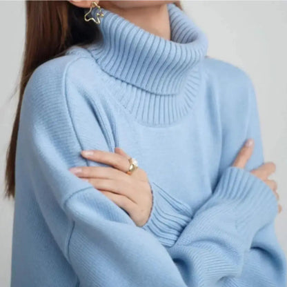 Loose Knitted Turtleneck Sweater for Women – Cozy & Stylish for Fall/Winter 8