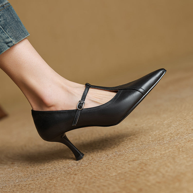 Lorena Genuine Leather Heels Caliboot