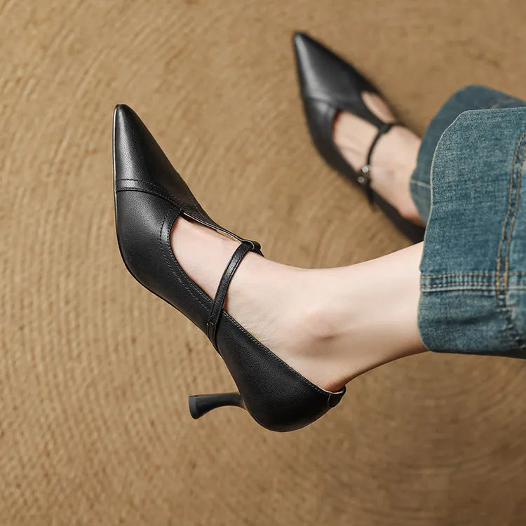 Lorena Genuine Leather Heels Caliboot