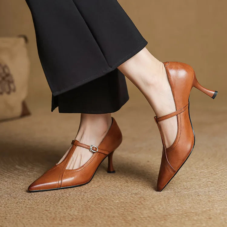 Women's Pointed Toe Ankle Heels - 
Fashinoza
