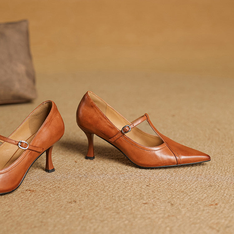 Lorena Genuine Leather Heels Caliboot