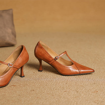 Lorena Genuine Leather Heels Caliboot